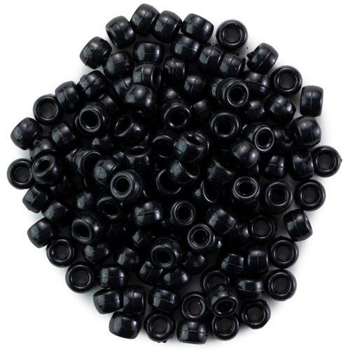 CousinDIY Fun Pack Acrylic Pony Beads 250/Pkg-Black - 5A002F6V-34135