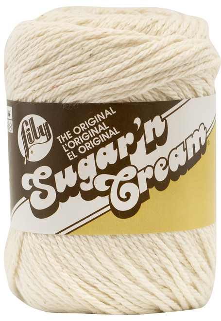 Lily Sugar'n Cream Yarn - Solids-Ecru - 102001-4 - 057355082939 Lily Sugar'n Cream Yarn - Solids-Ecru - 102001-4 - 057355082939