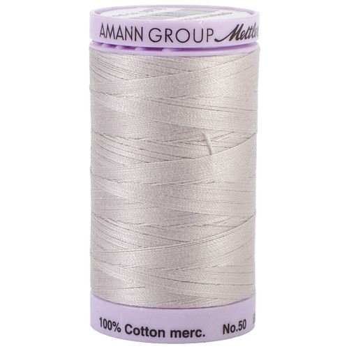Mettler Silk Finish Cotton Thread 50wt 547yd-Cloud Gray 9104-319 - 7623035908090762303590809