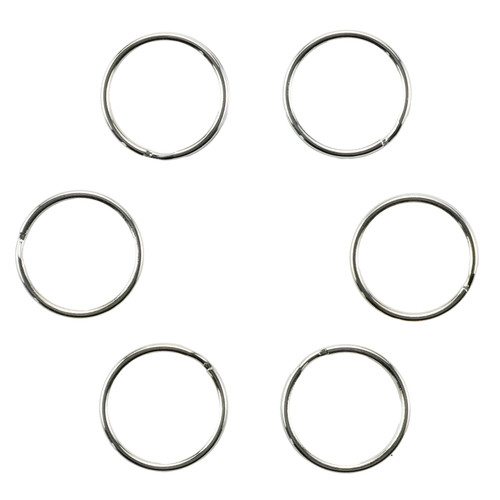 CousinDIY Fun Pack Key Rings 6/Pkg-Silver - 34734224