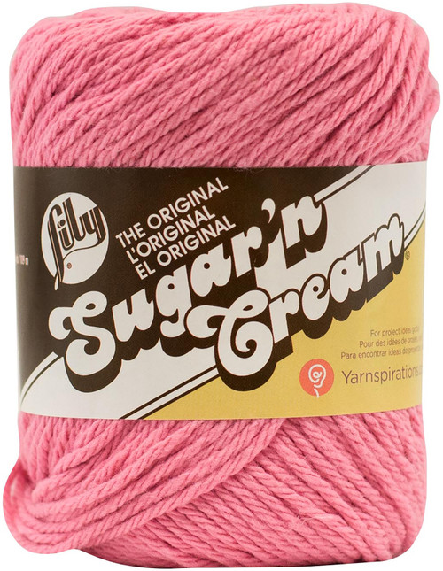 Lily Sugar'n Cream Yarn Solids-Rose Pink 102001-46 - 057355083073