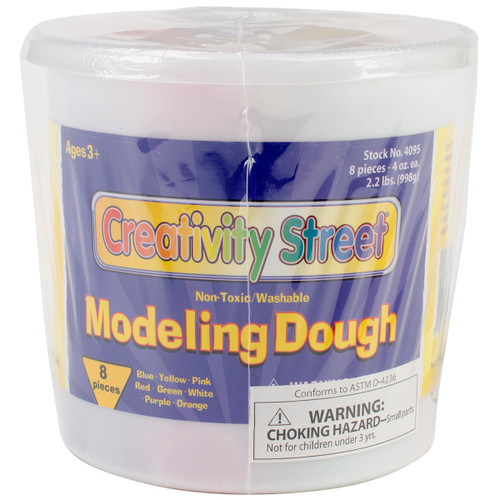 Creativity Street Modeling Dough 4oz 8/Pkg-Assorted Colors 4095 - 021196040953