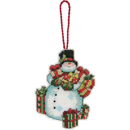 Dimensions Plastic Canvas Ornament Kit 3.25"X4.5"-Snowman (14 Count) 70-08896 - 088677088965