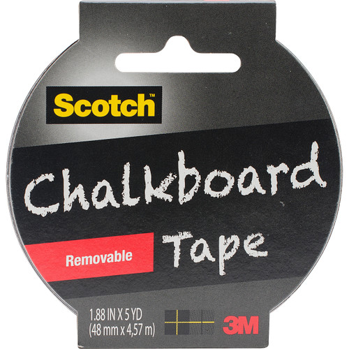 Scotch Chalkboard Tape-Black, 1.88"X5yd 1905R-CB - 051141399232