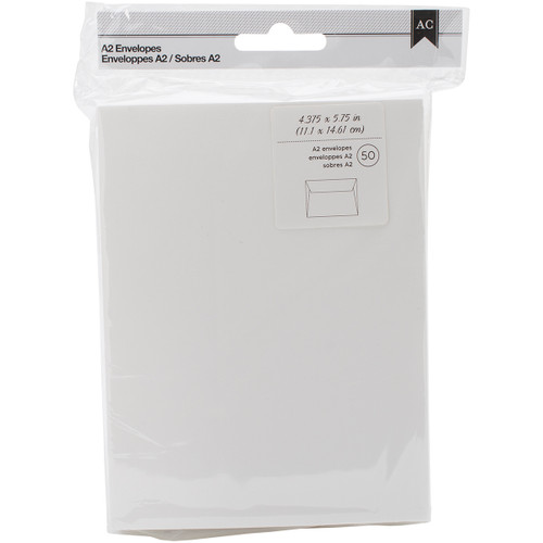 American Crafts A2 Envelopes (4.375"X5.75") 50/Pkg-Ivory 368578 - 718813685788