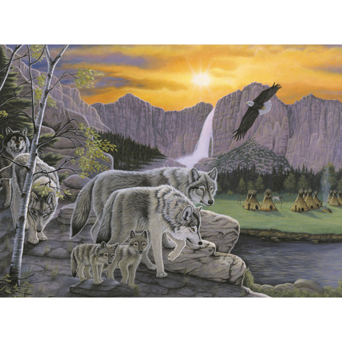 Royal & Langnickel(R) Large Paint By Number Kit 15.4"X11.25"-Path Of The Wolf Spirit - PJL-38 Royal & Langnickel(R) Large Paint By Number Kit 15.4"X11.25"-Path Of The Wolf Spirit - PJL-38