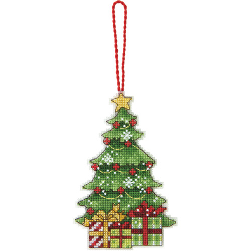 Dimensions Plastic Canvas Ornament Kit 3"X4.75"-Tree (14 Count) - 70-08898 - 088677088989