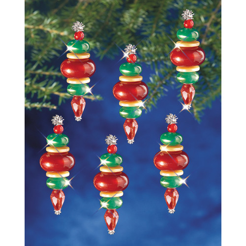 The Beadery Holiday Beaded Ornament Kit-Victorian Baubles 2.25"X.75" Makes 12 -BOK-5941