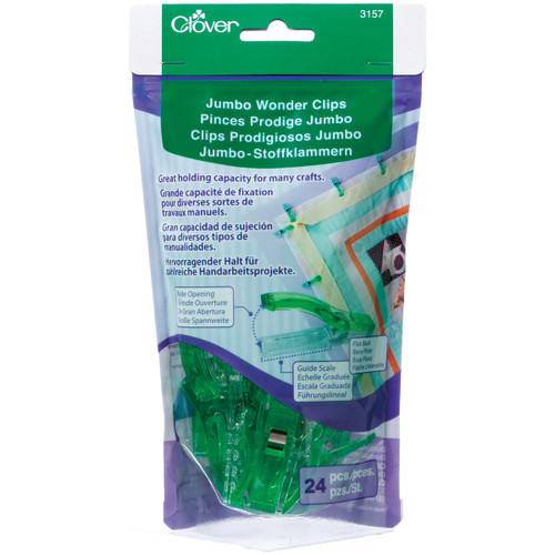 Clover Jumbo Wonder Clips-24/Pkg - 3157 - 051221731570
