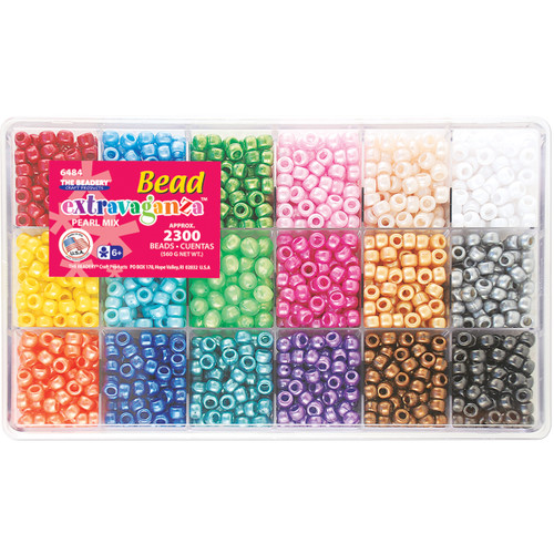 The Beadery Bead Extravaganza Bead Box Kit 19.75oz-Pearl - B6484