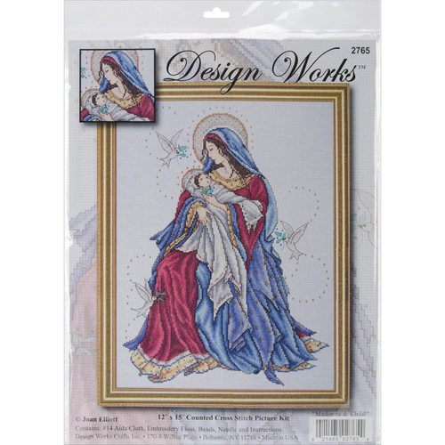 Design Works Counted Cross Stitch Kit 12"X15"-Madonna & Child (14 Count) DW2765 - 021465027654