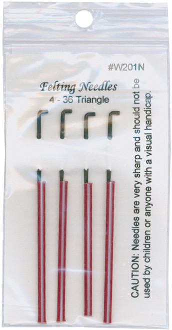 Wistyria Editions Felting Needles 4/Pkg-Size 36 Triangle - W201N - 893812001019