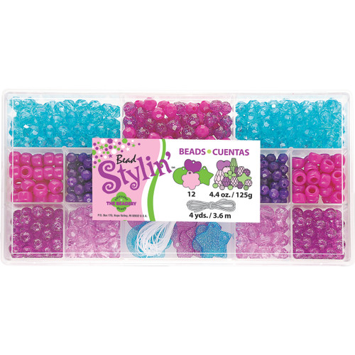 The Beadery Bead Stylin' Bead Box Kit 4.4oz-Berry Brights - B6458 - 045155916349