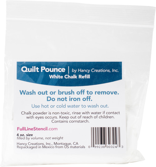 Hancy Quilt Pounce Chalk Refill-4oz White - Q6B - 099238303243