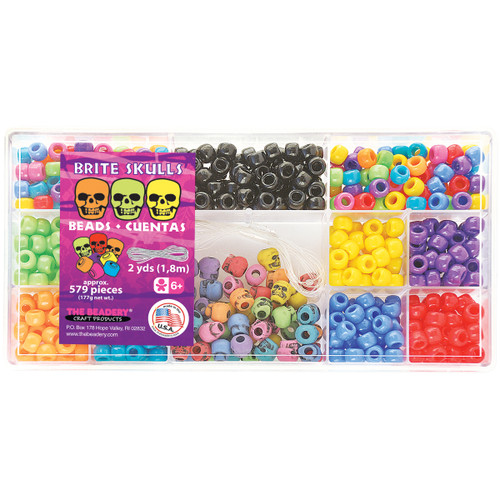 The Beadery Bead Box Kit 6.25oz-Brite Skulls - B6470 - 045155916981