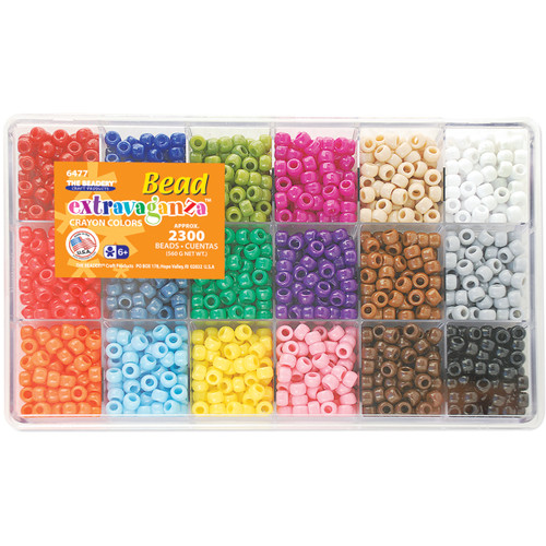 The Beadery Bead Extravaganza Bead Box Kit 19.75oz-Crayon - B6477 - 045155917193