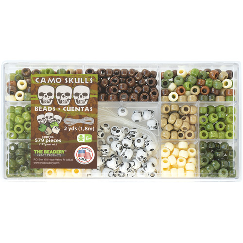 The Beadery Bead Box Kit 6.25oz-Camo Skulls B6471 - 045155918930