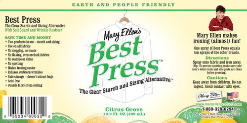 Mary Ellen's Best Press Clear Starch Alternative 16.9oz-Citrus Grove 600BP-32