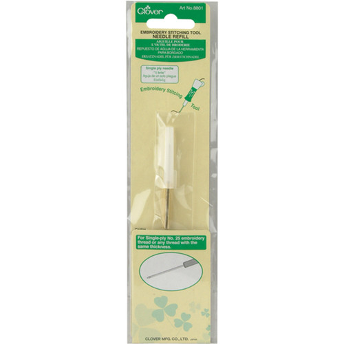 Clover Embroidery Stitching Tool Needle Refill-Single Ply 8801 - 051221557019
