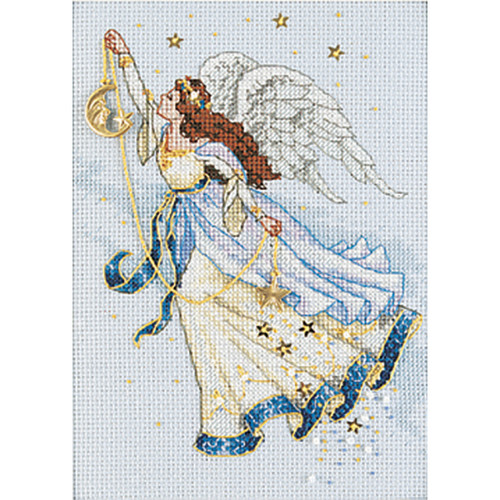 Dimensions Gold Petite Counted Cross Stitch Kit 5"X7" -Twilight Angel (16 Count) 6711 - 088677067113