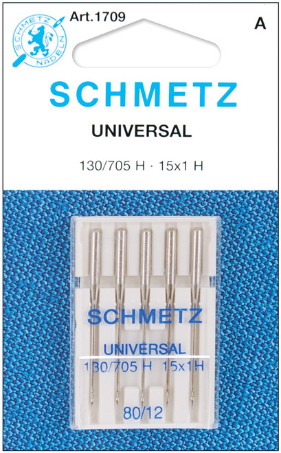 Schmetz Universal Machine Needles-Size 12/80 5/Pkg - 1709 - 036346317090