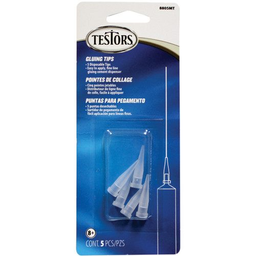 Testors Precision Glue Tips 5/Pkg- - 8805MT - 020066248482