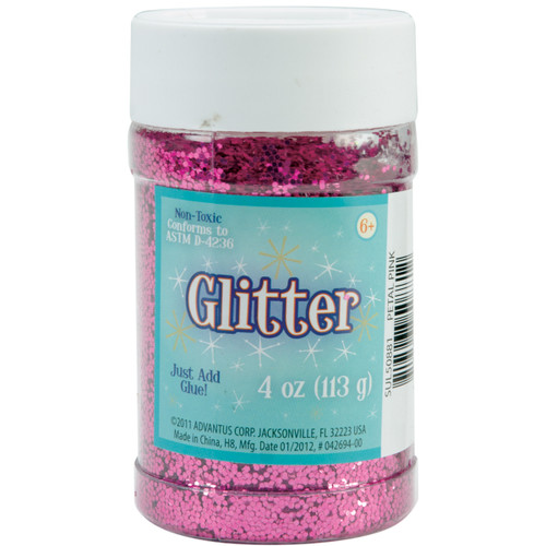 Glitter 4oz-Metallic Petal Pink -SUL4MET-50881 - 717968508812