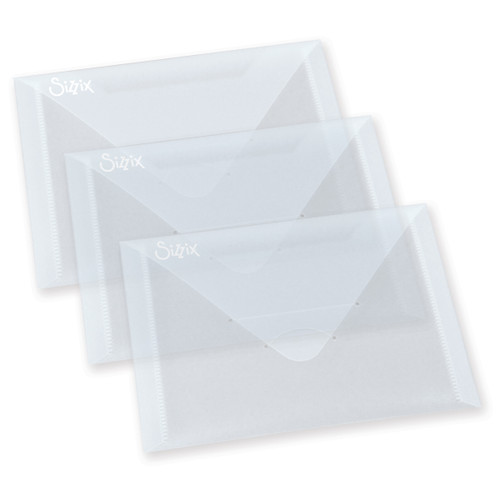 Sizzix Plastic Envelopes 3/Pkg-6.875"X5" 654452