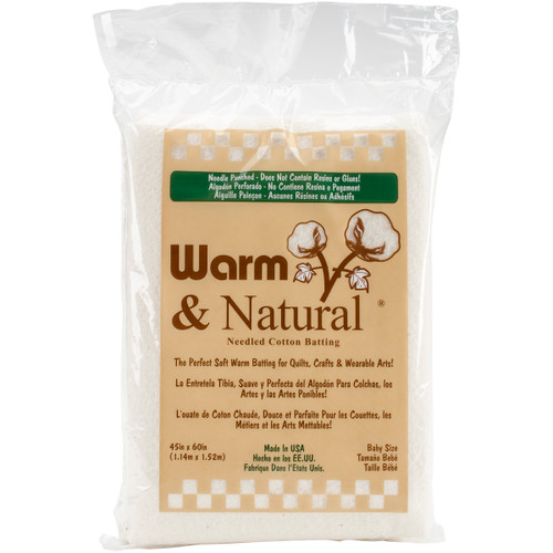 Warm Company Warm & Natural Cotton Batting-Crib Size 45"X60" - 2322 - 753705023224