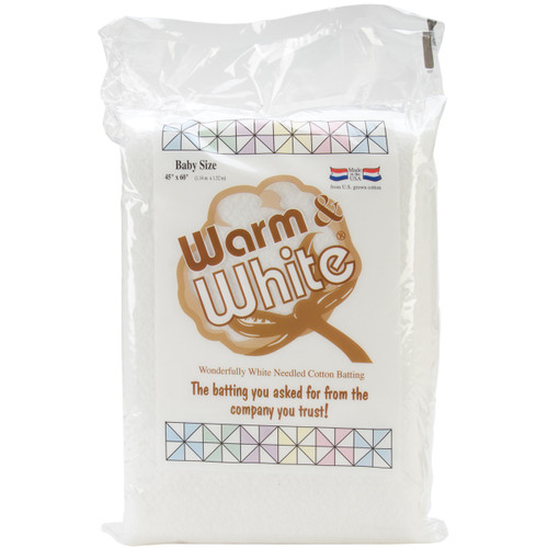 Warm Company Warm & White Cotton Batting-Crib Size 45"X60" - 2423 - 753705024238