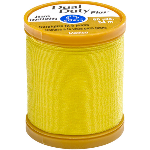 Coats Dual Duty Plus Jean & Topstitching Thread 60yd-Mimosa - S977-7260 - 073650836275