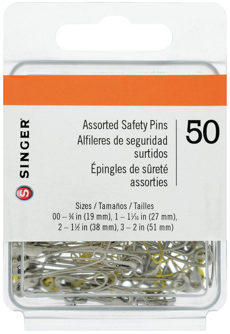 Singer Safety Pins-Sizes 00 To 3 50/Pkg 00225 - 075691002251