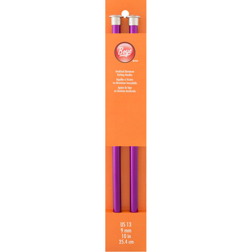 Boye Single Point Aluminum Knitting Needles 10"-Size 13/9mm - 6327013 - 070659776991 Boye Single Point Aluminum Knitting Needles 10"-Size 13/9mm - 6327013 - 070659776991