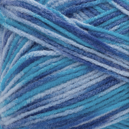 Red Heart Comfort Yarn-Turquoise & Blue Print - E707D-4114