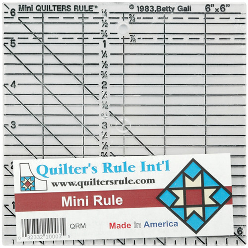 Quilter's Mini Ruler-6"X6" QRM - 032332100035