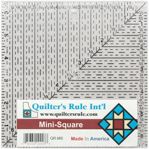 Quilter's Mini Square Ruler-6-1/2"X6-1/2" QR-MS - 032332100066