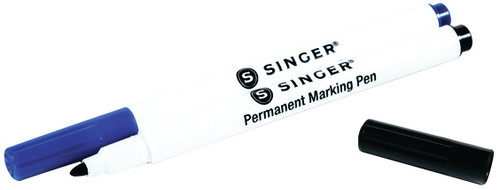 Singer QuiltPro Permanent Fabric Marking Pens Fine-Black & Blue 2/Pkg 04385