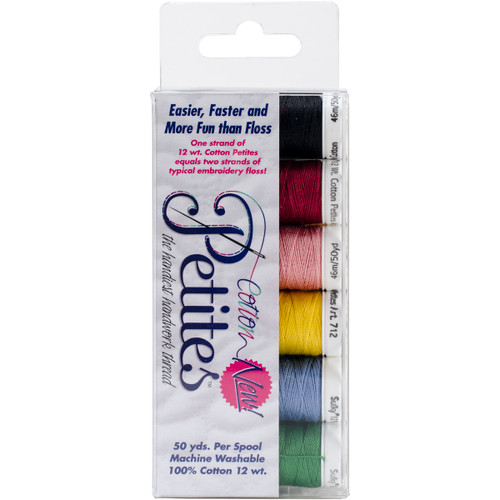 Sulky Sampler 12wt Cotton Petites 6/Pkg-Most Popular Assortment - 712-01 - 727072001505 Sulky Sampler 12wt Cotton Petites 6/Pkg-Most Popular Assortment - 712-01 - 727072001505