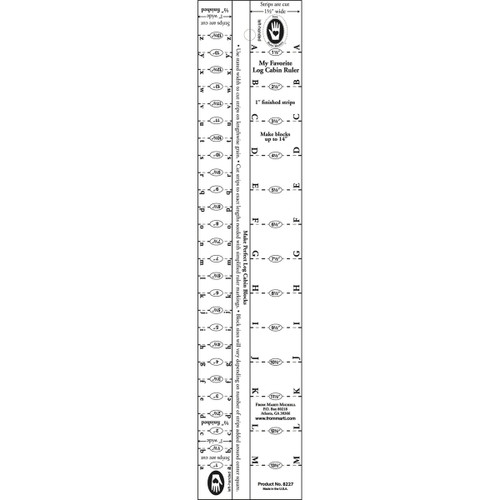 Marti Michell Log Cabin Ruler-1/2" To 1" Strips 8227M