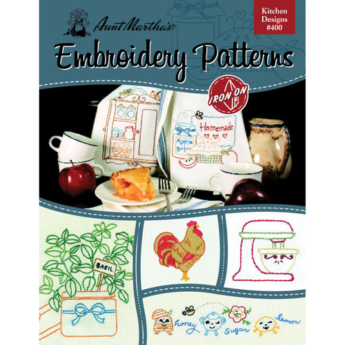 Aunt Martha's Iron-On Transfer Book-Kitchen Designs - TPB-400 - 043272004000