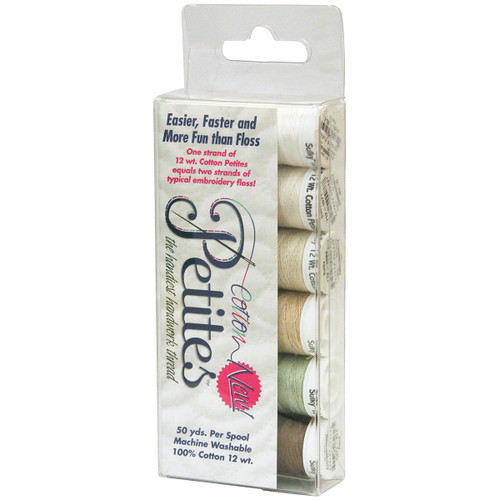 Sulky Sampler 12wt Cotton Petites 6/Pkg-Neutrals Assortment 712-06