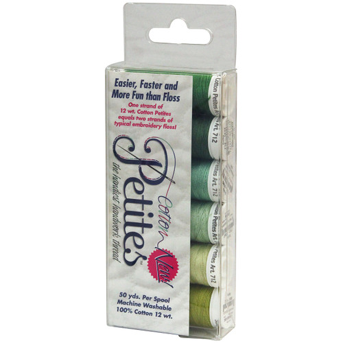 Sulky Sampler 12wt Cotton Petites 6/Pkg-Greens Assortment - 712-08 Sulky Sampler 12wt Cotton Petites 6/Pkg-Greens Assortment - 712-08