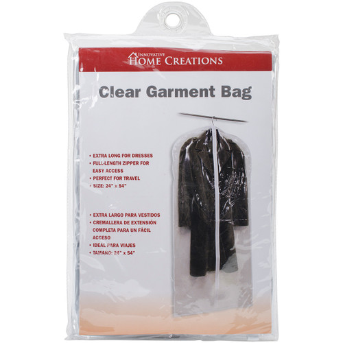 Innovative Home Creations Clear Dress/Suit Bag-24"X54" 1280 - 039676012802