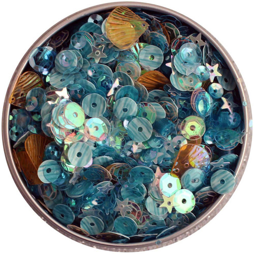 Buttons Galore 28 Lilac Lane Tin W/Sequins 40g-Seaside Holiday - LL315