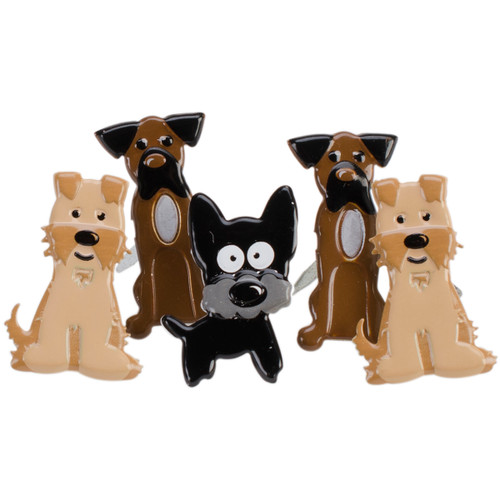 Eyelet Outlet Shape Brads 12/Pkg-Puppies - QBRD2-55 Eyelet Outlet Shape Brads 12/Pkg-Puppies - QBRD2-55