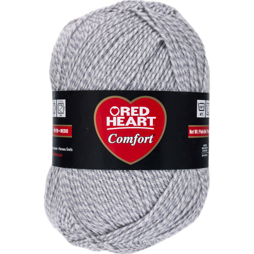 Red Heart Comfort Yarn-Grey Marl - E707D-4149 - 067898060394