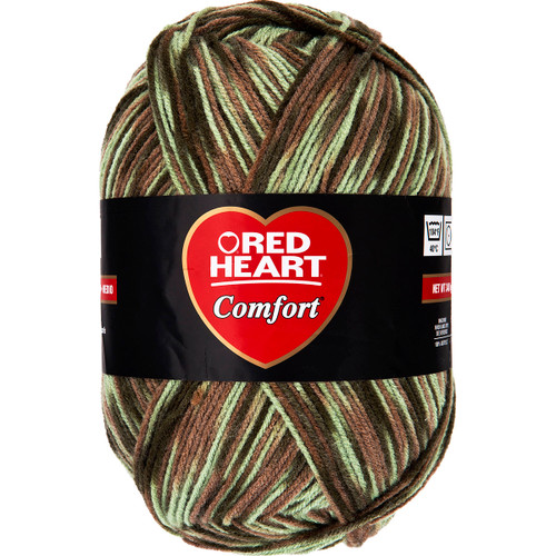 Red Heart Comfort Yarn-Light Camo Print E707D-4139 - 067898060097