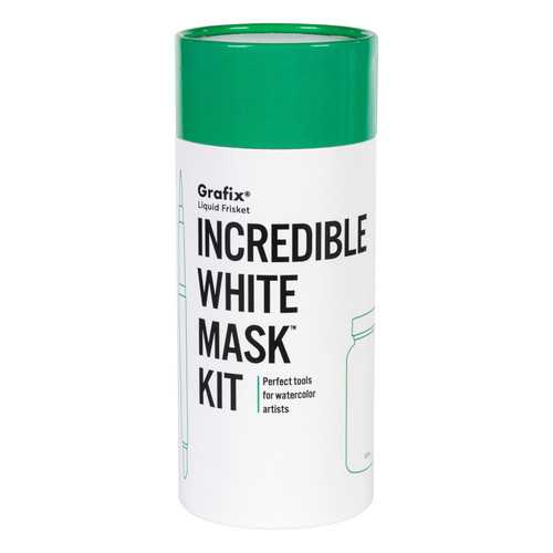 Grafix Incredible White Mask Liquid Frisket Kit 59ml-With Dipstick - DS2 - 096701126958