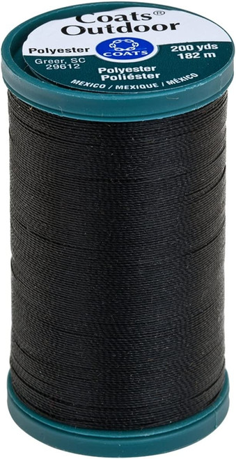 Coats Outdoor Living Thread Mini King Spool 200yd-Black - D71-0002 - 073650773808