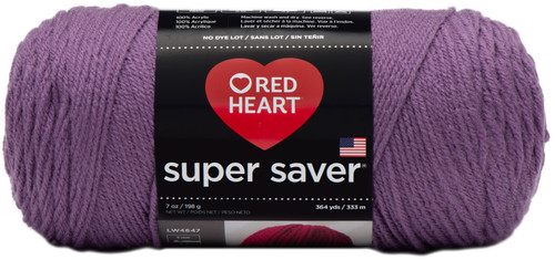 Red Heart Super Saver Yarn-Medium Purple - E300B-528 - 073650918629 Red Heart Super Saver Yarn-Medium Purple - E300B-528 - 073650918629